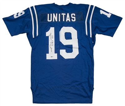 Johnny Unitas Signed Baltimore Colts Jersey (Beckett)